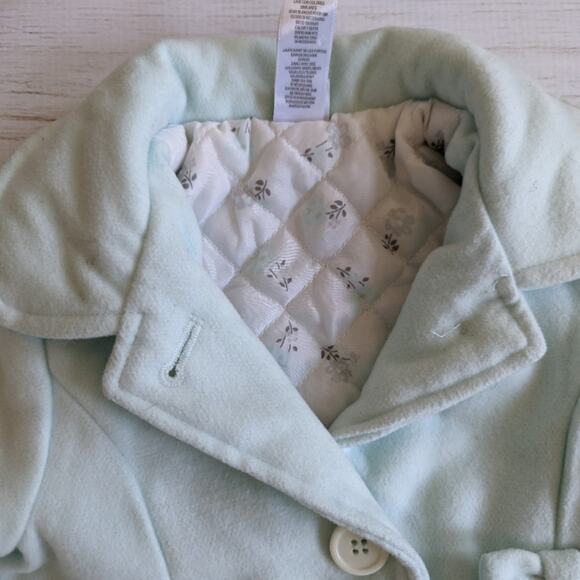 Little Me Pastel Mint Green Peacoat sz 12 M - Picture 3 of 5